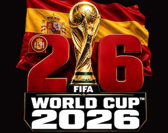 Wereldkampioenschap voetbal Spanje 2026, png PNGEgg | Voetbal clipart digitale download | La Roja voetbalsublimatieontwerp | Vlag van Spanje trofee SVG-pdf-bestand