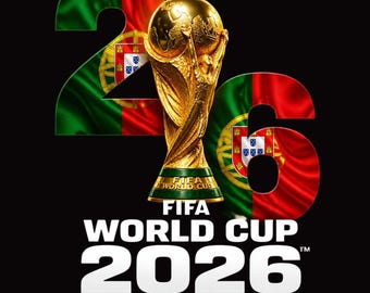 Portugal WK 2026 PNG SVG, voetbaltrofee clipart, voetbalfan sublimatie ontwerp, instant digitale download, 4 bestandsindelingen