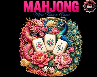 Mahjong meer dan een gamer SVG grappig shirtontwerp, Mahjong Social Club PNG, trendy Game Night Tee Cut-bestand, Mahjong Lover Cricut afdrukbare