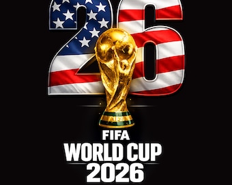 VS WK 2026 png, VS voetbal clipart | Ontwerp patriottisch voetbalshirt | Amerikaanse vlag trofee Svg Pdf Jpg | Digitale download