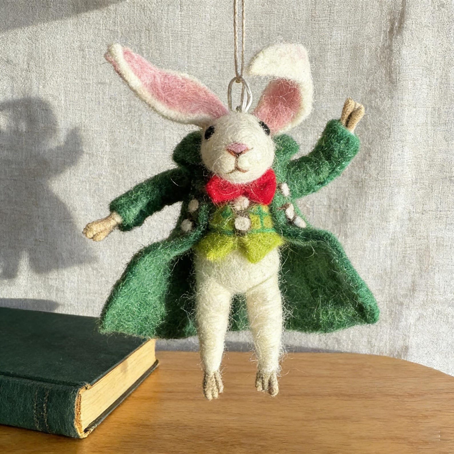 Handmade Felt Rabbit Ornament – Wool, Healing Friend Charm - Etsy