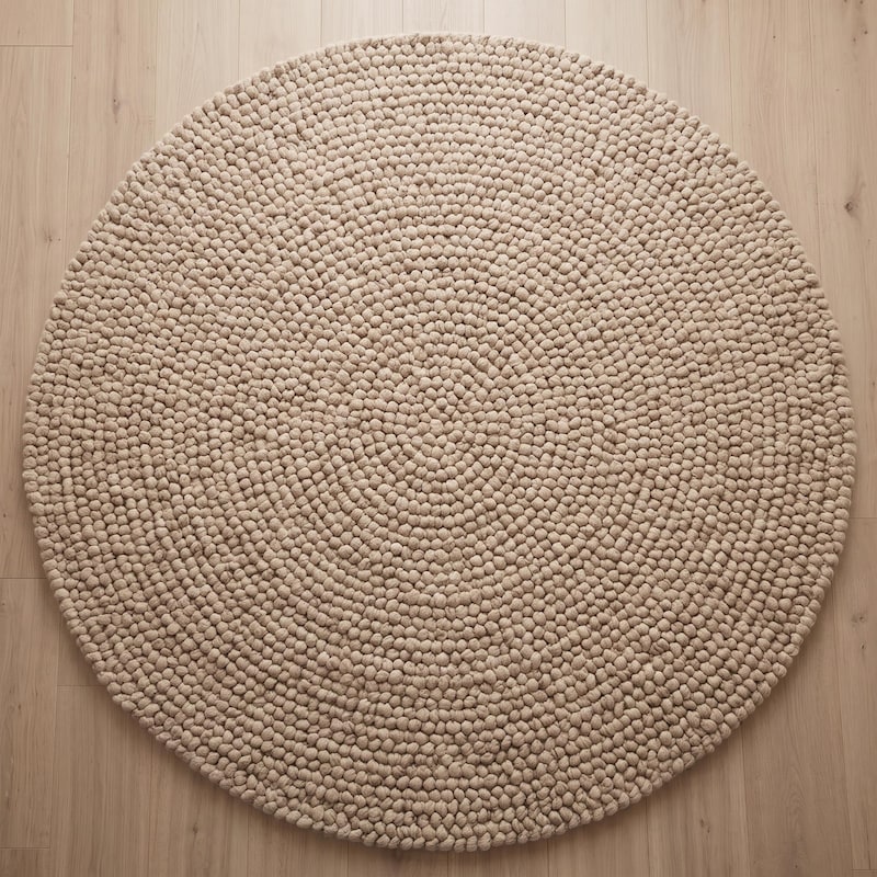 Oatmeal Round Rug - Etsy