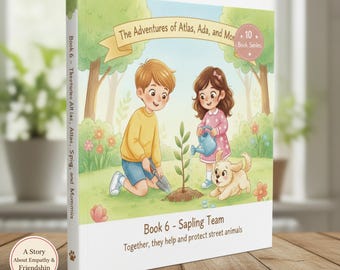 Sapling Team – Piantagione di alberi nella comunità / Ebook per bambini in formato PDF + Pagine da colorare bonus