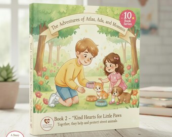 Kind Hearts – Storia di salvataggio di animali di strada / Ebook per bambini in formato PDF + Pagine da colorare bonus