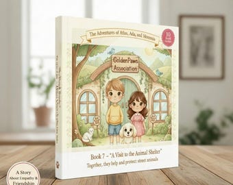 Una visita al rifugio per animali – Storia di volontariato / Ebook per bambini in formato PDF + Pagine da colorare bonus