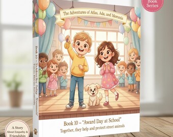 Giornata di premiazione a scuola – Una storia di un eroe della gentilezza e della natura / Ebook per bambini in formato PDF + Pagine da colorare bonus