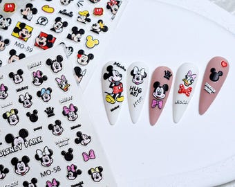 Micky Minnie Daisy Nail Stickers Nail Decals, Disney Nail Art, Cartoon Nail Designs, DIY Nail Art, Nail for Kids, Manicure Supplies, Gift