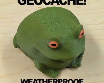 UNIQUE Frog Geocache Container – Outdoor Waterproof 3D printed ASA with Log