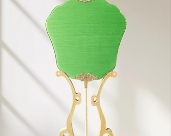Handmade Mulberry Silk Fan – Silk Thread Caning, Traditional Chinese Craft, Oriental Decor, Unique Customizable Gift