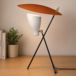 Modern Tripod Floor Lamp | Mid Century Standing Light | Designer Accent Lamp | Scandinavian Home Decor Lighting | Luxury Living Room Lamp