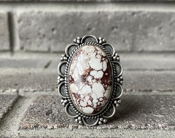 Wild Horse Jasper Ring, Handmade 925 Sterling Silver, New Trading Item, Gift For Women,