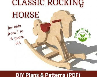 Wooden Rocking Horse Plan – DIY Plywood Toy (PDF Download)