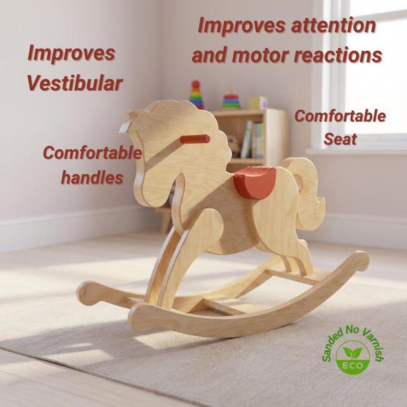 Wooden Rocking Horse Plan – DIY Plywood Toy (PDF Download) - Etsy