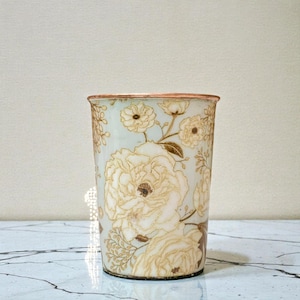 Juego de botellas de cobre puro con estampado floral esmaltado. imagen 5