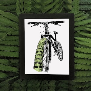 Mountain Bike Custom Topographic Trails Print