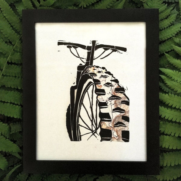 Mountain Bike Trails Custom Topo Print