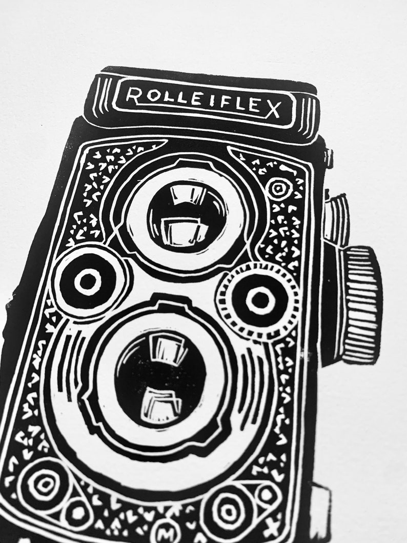 Vintage Camera Print, Black and White Photography Print Hasselblad, Rolleiflex image 3