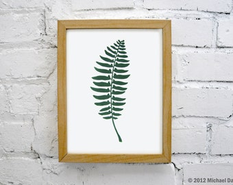 Green Fern Print - Botanical Forest Art Print