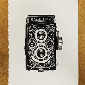 Vintage Camera Print, Black and White Photography Print Hasselblad, Rolleiflex image 4