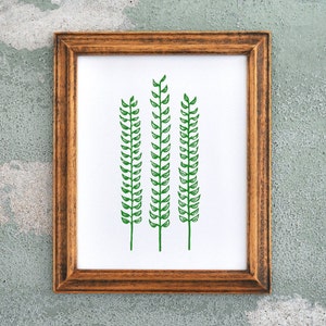 Green Ferns Print Modern Wall Art Print image 1