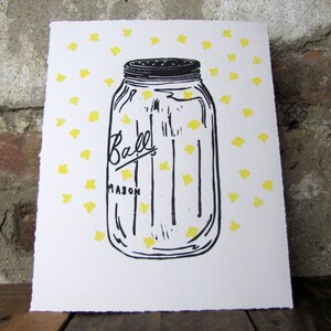 Firefly Mason Jar Print - Summer Home and Garden Decor