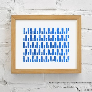 Modern Blue Print - Pattern Minimalist Art