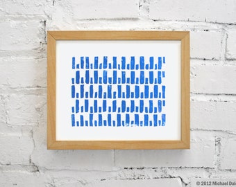 Modern Blue Print - Pattern Minimalist Art