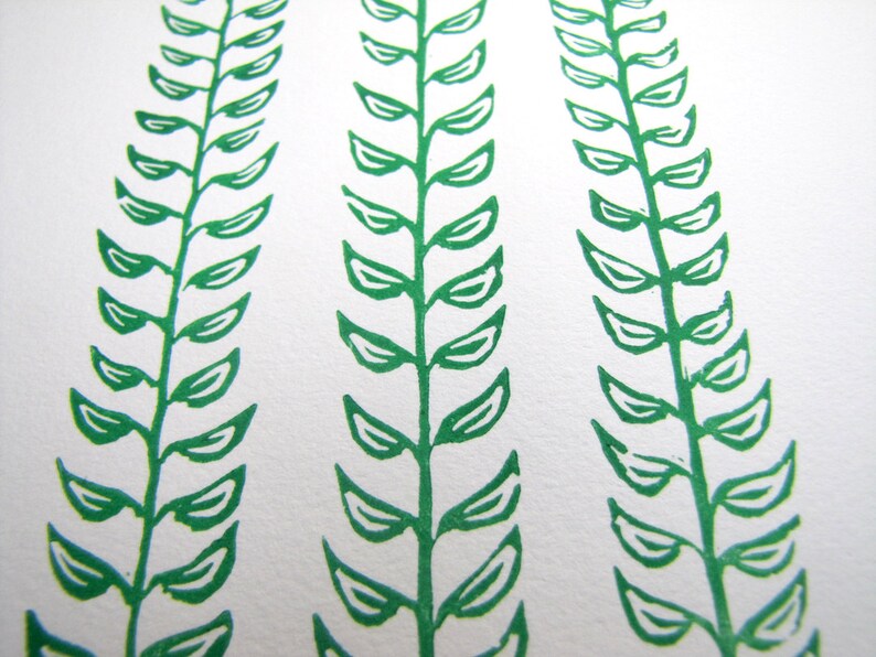 Green Ferns Print Modern Wall Art Print image 3