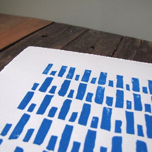 Modern Blue Print Pattern Minimalist Art image 2