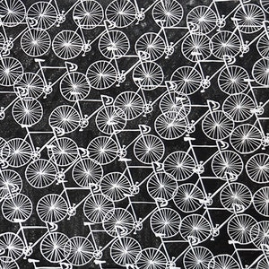 Cycling Peloton Wall Art Print Black and White Bike Art image 1