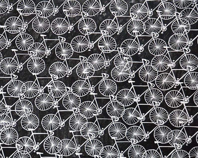 Cycling Peloton Wall Art Print Black and White Bike Art image 1