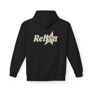 Relixa Distressed Y2K Star Hoodie - Acid Wash Grunge Streetwear Hoodie