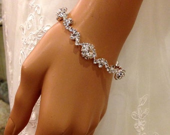 Bridal bracelet, Wedding jewelry,bridal jewelry, bridesmaid bracelet, rhinestone bracelet, crystal bracelet