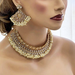 Indian Handmade Jewelry Gold Plated Kundan Jewelry Wedding Jewelry Sets Pearl Necklace Kundan Earrings Kundan Bridal Jewelry Gift Etsy