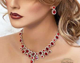 Bridal ruby jewellery set Clearance