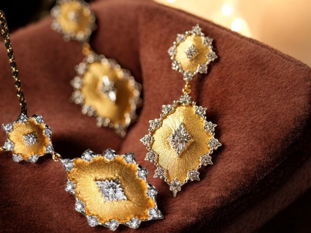 Parure De Bijoux ROMAN En Cubic Zirconia - Collier, Bracelet, Boucles D'oreilles - Occasion