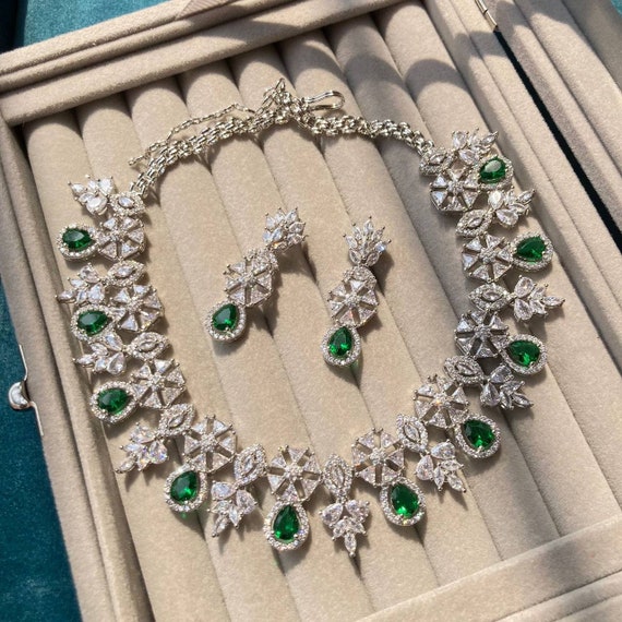 Emerald green shop wedding jewelry