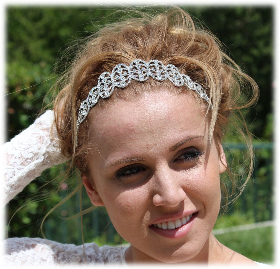 Bridal Headband Bridal Hair Jewelry Wedding Headband Etsy