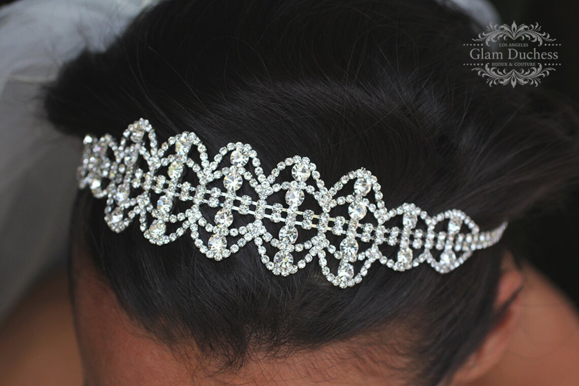 Bridal Headband Bridal Hair Jewelry Wedding Headband Etsy