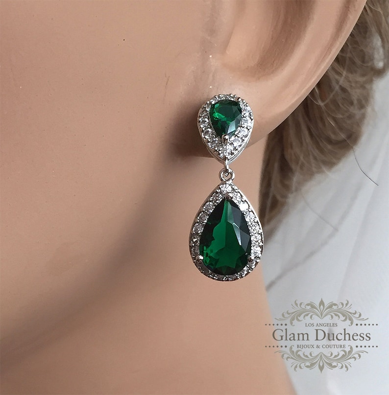 bridal jewelry set green