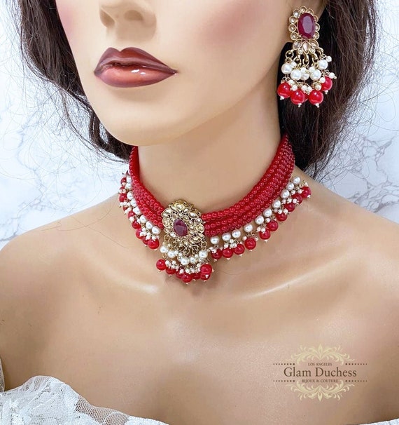 Buy Krafted With Happiness Bride Tag Earrings Set  1 Pair  Bridal Acrylic  Black Red Jewelery for Dulhaniya Mehendi Haldi Sangeet Jwelry at Amazonin