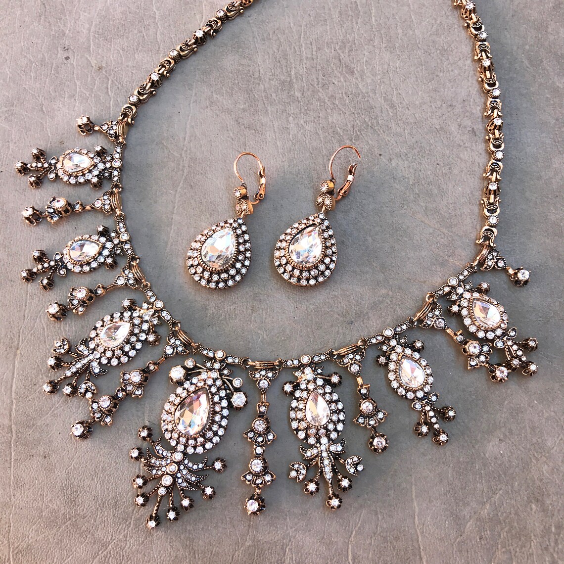 Bridal Jewelry Set Vintage Inspired Victorian Jewelry Set Etsy