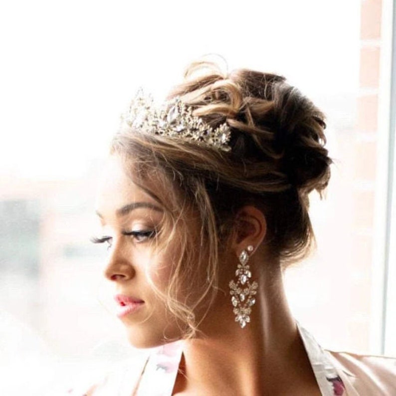Bridal Chandelier Earrings, Bridesmaid Jewelry, Bridesmaid Chandelier Earrings, Silver Rose Gold Bridal Earrings, Victorian Drop Earrings image 7