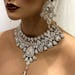 Indian Bridal Jewelry Set, Bridal Necklace and Earring Set, Crystal Statement Necklace, Kundan Jewelry Set, Bollywood Jewelry Set 