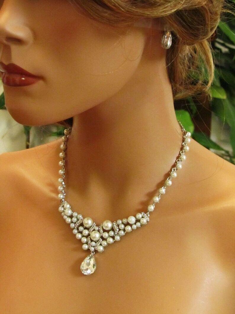 Bridal jewelry set bridesmaid jewelry set Bridal necklace | Etsy