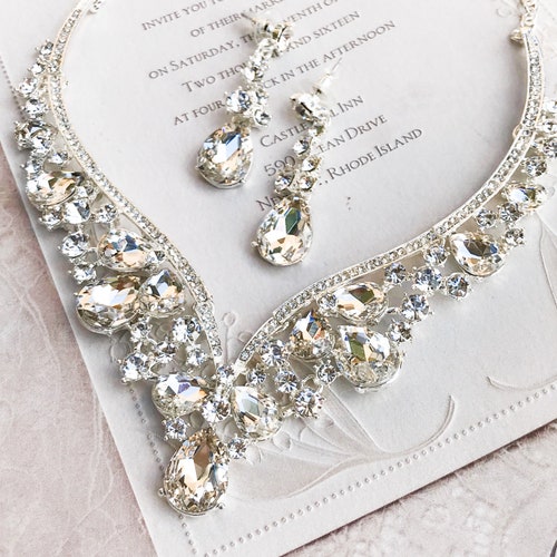 Bridal Jewelry Bridal V Shape Necklace 