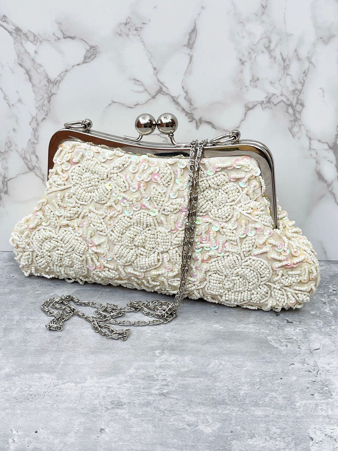 Bridal Clutch Pearl Clutch Victorian Evening Bag Bridal Etsy