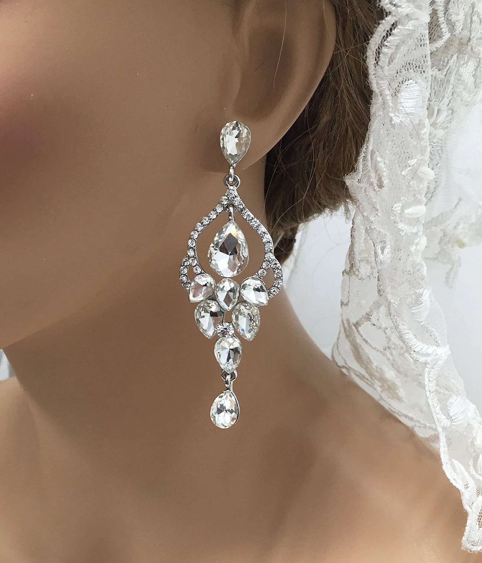 Sparkling Bridal Necklace & Earrings Set – Crystal Jewelry For Weddings, Prom, Parties - View #7