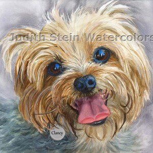 Personalize Your k9stein Pet Portrait Watercolor Print with Custom Dog Tag