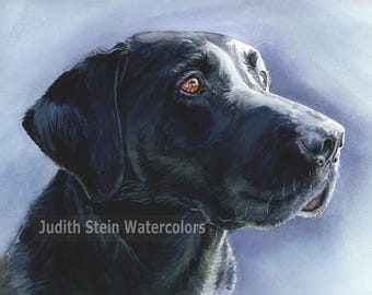 Labrador Retriever Dog Pet Portrait Wall Dog Art Watercolor Art Print "Buster"